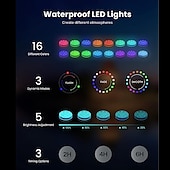 זול נורות תת מימיות-אורות led לבריכה טבולות עם כוס יניקה מרחוק אור בריכה תת מימי ip68 מגנט 13 led מנורת בהירה rgb לאקווריום בריכת בריכה