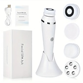 voordelige Persoonlijke bescherming-4-in-1 elektrische gezichtsreinigingsborstel gezichtsmassager gezichtskit set gezichtswasborstel gezichtsmachine exfoliërende borstel en gezichtsmassager skin spa kit waterdichte mee-eter acne