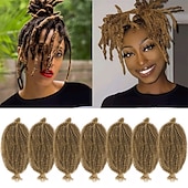 cheap Crochet Hair-Marley Hair 10 Inch 7 Packs Pre Separated Springy Afro Twist Hair Marley Twist Braiding Hair for Faux Locs Crochet Hair Pre Fluffed Spring Twist Hair Synthetic Hair Extensions