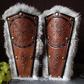 olcso Páncél-Retró Punk és gótika Középkori Fegyerek és páncélzatok mandzsetta Steznik za zglob Ren Faire Lovag Viking Keresztes lovag Íjászat Férfi Viking Mindszentek napja Farsang Álarcos mulatság Parti Színpad