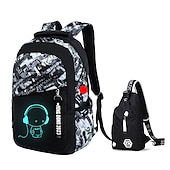 levne Bookbags-batohy školní batoh set s taškou na šátek chlapecké batohy do školy velká školní taška reflexní voděodolný batoh zpět do školy dárek