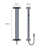 levne USB rozbočovače-typ c dokovací stanice pro laptop usb dock hdmi kompatibilní pd rj-45 usb hub adaptér pro macbook hp dell xps lenovo thinkpad asus pc