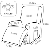 cheap Recliner Chair Cover-Stretch Recliner Cover Recliner Covers 1 Seater Armchair Couch Slipcover with Elastic Loop, Anti-cat Scratch Furniture Protector for Kids, Pets, Dogs, Cats