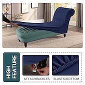 preiswerte Sesselabdeckung &amp; Armless Chair Cover-Stretch Samt Chaiselongue Stuhlhusse elastisch schwarz für Schlafzimmer Wohnzimmer weich strapazierfähig waschbar