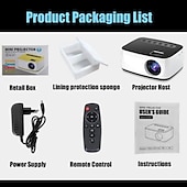 billige Projektorer-Nyeste mini prosjektor svart hvit HD 1080P bærbar utendørs hjemme teater prosjektor smarttelefon nettbrett laptop TV-stick valentinsdaggave