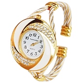 abordables Relojes de Cuarzo-Relojes de marca de lujo para mujer, reloj de pulsera grande con diamantes de imitación, reloj vintage de moda para mujer, reloj saat, relojes femeninos