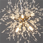 abordables Lustres uniques-lustres en cristal de luxe cluster designsputnik lustre plafonnier or suspension pour salle à manger, cuisine, salon, restaurant (or, 18/36-lumière) 110-240v