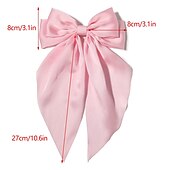 economico Accessori per acconciature-1pc clip dell&#039;arco dei capelli per le donne grandi fiocchi di capelli in raso clip a coccodrillo a coda lunga grande fiocco di capelli accessori per capelli delle ragazze fascino del partito di