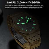 olcso Quartz órák-CHENXI Luxus Quartz Óra Férfiaknak Királyi Rozsdamentes Acél Vízálló Kronográf Sport Üzleti Hétköznapi Férfi Quartz Karóra Lumineszcens Órák Apák Napjára