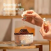 preiswerte Luftbefeuchter und Luftentfeuchter-Neuer kreativer Vulkan-Lava-Aromatherapeut, Heim-Desktop-Luftbefeuchter, Simulation, Rauchring, Flamme, Aromatherapeut