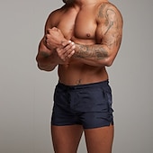 baratos shorts ativos masculinos-Homens calções atléticos Calções de treino Shorts de Corrida Shorts de Academia Bolsos Com Cordão com forro de malha Côr Sólida Respirável Secagem Rápida Curto Ginástica Roupa Diária Ginásio Esportes