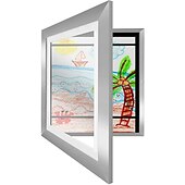 זול אומנויות, אומנות ותפירה-מסגרות יצירות אמנות לילדים ניתנות להחלפה תצוגת תמונות עם פתיחה קדמית, מסגרת יצירות אמנות לילדים ניתנת להחלפה עבור אחסון תמונות לילדים, פרויקטים אומנותיים, ציורי מלאכת יד, עבודות בית ספר