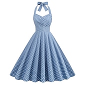 olcso Ruhák-Retró 1950-es Rockabilly A-Line ruha Swing ruha Pánt Pöttyös Női Álarcos mulatság Alkalmi / Napi Lánybúcsú Felnőttek Ruha Hazatérő ruhák Tavaszi nyár
