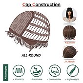 abordables Perruques Synthétiques Sans Bonnet-perruques bob noires pour les femmes perruques bob courtes avec une frange perruques droites pour un usage quotidien remplacement des cheveux cheveux naturels à la recherche d&#039;une fille utilisation