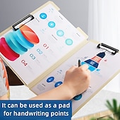 abordables Fournitures de bureau-A4 fichier dossier presse-papiers bloc-notes mémo clip conseil double clips test papier organisateur de stockage portable pad fournitures scolaires offi