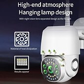 cheap Indoor IP Network Cameras-Five Lens HD 1080P/720P Wireless Speed Dome PTZ WiFi IP Camera Two-way Intercom Full Color Night Vision Motion Detection 5G Dual-band IP66 Waterproof Indoor and Outdoor Surveillance Camera