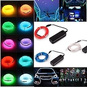 Χαμηλού Κόστους Πρωτότυπα-1m/2m/3m/5m led el wire φώτα σκηνής λαμπερή λωρίδα φωτός εύκαμπτη νέον για πάρτι Χριστουγέννων