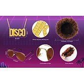 levne oblečení-Retro 70. léta Disko Cosplay kostým Úbory cosplay Pánské Karneval Plesová maškaráda Večírek Pride Parade Měsíc hrdosti Dospělé Halenka Sklenice Šály Jaro léto