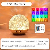 cheap Projector Lights-Water Ripple Projector Night Light Crystal Lamp Decoration Home Houses Bedroom Aesthetic Atmosphere Holiday Gift Sunset Lights