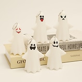 お買い得  ハロウィンの小道具の照明-ハロウィーンの照明付きゴーストランプ、光る装飾 LED ハロウィーン電子小道具、小さなゴーストパーティーペンダントキャンドル、ハロウィーン装飾ゴーストランプ、デスクトップ装飾、ゴーストパーティー小道具ペンダント