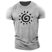 preiswerte Herren -Grafik -T -Shirt-Herren Sonne Grafikdrucke T Shirt Grafischen T-Shirt Baumwolle Kurzarm Grafik Hemd Weiß Marineblau Blau Bequemes T-Shirt Outdoor Straße Modedesigner-Kleidung