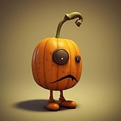 levne Halloweenové závěsné a stolní dekorace-Halloweenská figurka z dýňové pryskyřice – strašidelná dýňová dekorace pro venkovní, domácí dekoraci a párty – perfektní pryskyřicová ozdoba