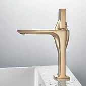 abordables Robinets de lavabo-robinet de lavabo de salle de bain - robinets de bain monotrou classiques électroplaqués