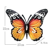 Недорогие металлический декор стен-1 шт. металлический декор для стен в виде бабочки для декора сада, декор для патио, украшение для комнаты, украшение для вечеринки, настенный художественный декор, декор для патио, наружный садовый