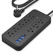 baratos Periféricos para Computador-USB 3.0 Hubs 10 Portos 8 em 1 Hub USB com USB 3.0 5V / 2A Fornecimento de energia Para SmartTV