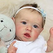 economico Bambole-22 pollice Bambola rinato Per bambino e infante Bambola del bambino rinato Bambola Bambola Reborn Bambini Bambine Bambola Reborn Saskia Neonato realistico Regalo Fatto a mano Non tossico Vinile W-05