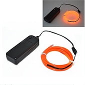 Χαμηλού Κόστους Πρωτότυπα-1m/2m/3m/5m led el wire φώτα σκηνής λαμπερή λωρίδα φωτός εύκαμπτη νέον για πάρτι Χριστουγέννων