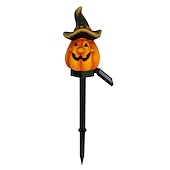 olcso Halloween kellékvilágítás-halloween kültéri napelemes pumplin lámpák jack o lámpás modern udvarhoz műgyanta padlóbetét táj dekoráció hamis sütőtök fények