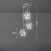 abordables Lustres uniques-lustres en cristal de luxe cluster designsputnik lustre plafonnier or suspension pour salle à manger, cuisine, salon, restaurant (or, 18/36-lumière) 110-240v