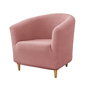 cheap Armchair Cover &amp; Armless Chair Cover-Club Chair Cover Barrel Chair Slipcover Burgundy Stretch Tub Chair Slipcover, Arm Chair Sofa Cover For Dogs Pet, Washable Couch Furniture Protector Soft Durable
