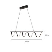 economico Design della linea-moderna illuminazione a sospensione a led, lampadario a led lineare lampada ad onda, lampada a sospensione a led 30w per sala da pranzo isola cucina zona colazione soggiorno 85-265v