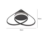 cheap Dimmable Ceiling Lights-LED Ceiling Light  Ceiling Lamp Modern Artistic Metal Acrylic Style Stepless Dimming Bedroom Painted Finish Lights 110-240V ONLY DIMMABLE WITH REMOTE CONTROL 85-265V