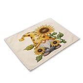 baratos Placemats &amp; Coasters &amp; Trivets-Girassóis placemats resistente ao calor mesa de fazenda placemat resistente a manchas, placemat para casamento cozinha mesa de jantar decoração interior ao ar livre
