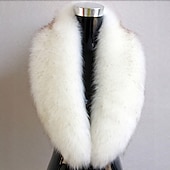 abordables Étole en fourrrure-Cape enroulée femme Élégante Décontractée Quotidienne Sans manches Fourrure synthétique Unwrap avec couleur unie Pour mariage Printemps robes à impressionner
