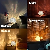 cheap Projector Lights-Water Ripple Projector Night Light Crystal Lamp Decoration Home Houses Bedroom Aesthetic Atmosphere Holiday Gift Sunset Lights