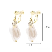 abordables Accesorios y más-Mujer Pendientes cortos Pendients de aro Pendientes con clip Retro Gota Elegante Vintage Sencillo Dulce Perla Artificial Aretes Joyas # 1 / # 2 / # 3 Para Fiesta Calle Diario Festivos Festival 1 Par