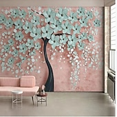 cheap Wallpaper-Cool Wallpapers Wall Mural Flower Wallpaper Wall Sticker Covering Print Adhesive Required Forest 3D Effect Floral Flower Canvas Home Décor