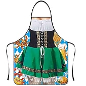 levne zástěry-Pivo Oktoberfest Kostým Zástěra Dámské šaty Lederhosen Oktoberfest / pivo Bavorský Bavorský pár Bavorský Mnichov Wiesn Louky Pánské Dámské Tradiční Styl Tkanina Zástěra