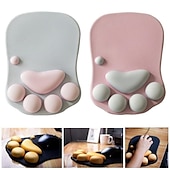 abordables Tapis de Souris-Tapis de souris 3d ergonomique avec repose-poignet patte de chat mignon repose-poignet en silicone doux et confortable tapis de souris tapis de poignet anti-dérapant pour ordinateur jeu d&#039;ordinateur