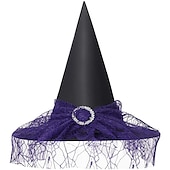 levne Příslušenství-Klobouk čarodějnice Halloween Rekvizity Ženy Dívky Halloween Halloween Mardi Gras Snadný Karneval Kostým na Valpuržinou noc