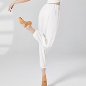 levne Taneční trénink-Sportovní oděvy Kalhoty Čistá Barva Barevně dělené Dámské Výkon Trénink Vysoký Polyester
