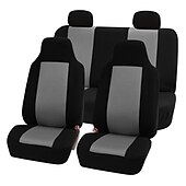 preiswerte Autositzbezüge-Starfire Universal-Autositzbezug-Set aus Polyester, passend für die meisten Autos, einfarbiger Stoff, zweifarbig, stilvolles Autozubehör, Sitzschutz