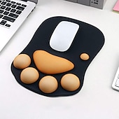 abordables Tapis de Souris-Tapis de souris 3d ergonomique avec repose-poignet patte de chat mignon repose-poignet en silicone doux et confortable tapis de souris tapis de poignet anti-dérapant pour ordinateur jeu d&#039;ordinateur