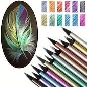 abordables suministros de pintura, dibujo y arte-18 colores lápices metálicos lápices de colores dibujo lápices de colores suministros de arte