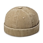 levne Pánské klobouky-Unisex Docker Cap Klobouky bez okraje Černá Fialová Bavlna Vyprané Cestování Plážový styl Venkovní Dovolená Bez vzoru Nastavitelná Módní
