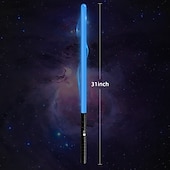 olcso Világító játékok-1db világító játékok rgb14 szín fém markolat 3 hangmód újratölthető erő fx nehéz párbaj könnyű játékkészlet cosplay gyerekek felnőttek halloween